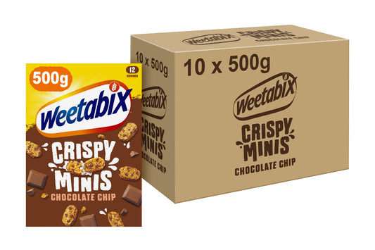 Weetabix Crispy Minis Chocolate Chip Breakfast Cereal 500g (Pack of 10)