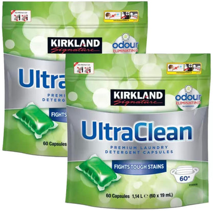 Kirkland Signature Ultra Clean Laundry Bio Detergent, 2 x 60 Pack