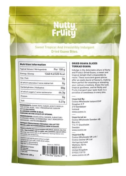 Nutty and Fruity Dried Guava Slices, 680g – Naturally Sweet and Chewy Tropical Snack, Rich in Fiber and Vitamin C, No Artificial Preservatives, Perfect for Snacking, Baking, and Smoothies
