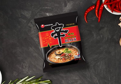 Nongshim Shin Ramyun Black 130g Halal - Premium Ramen - Korean Spicy Instant Noodle (20, Shin Ramyun Black 130g)