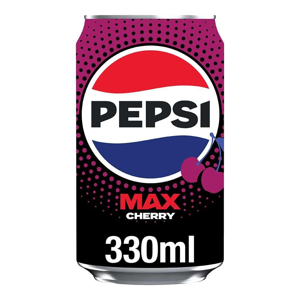 Pepsi Max Cherry No Sugar Cola Cans 24 x 330ml