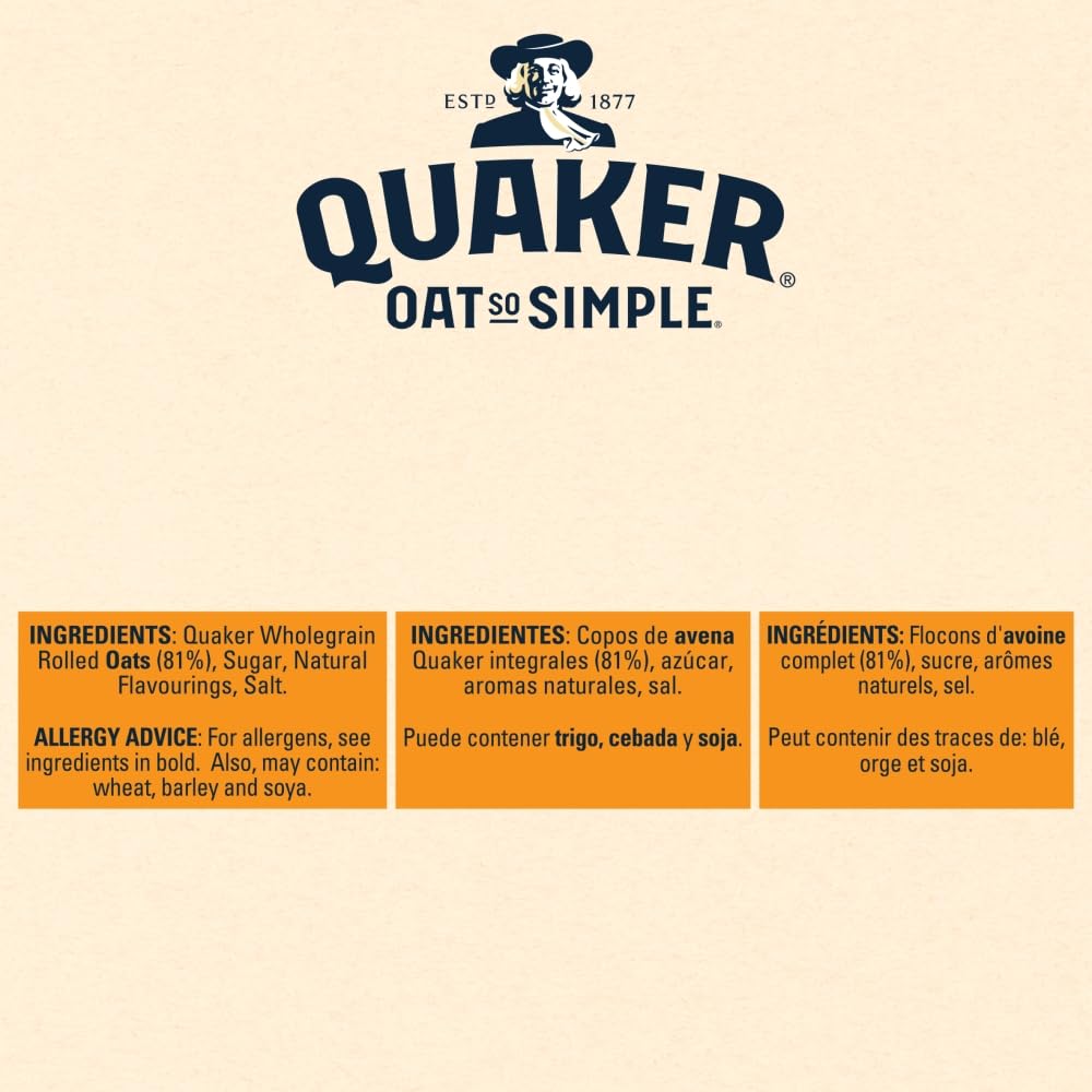 Quaker Oat So Simple Golden Syrup Porridge Sachets