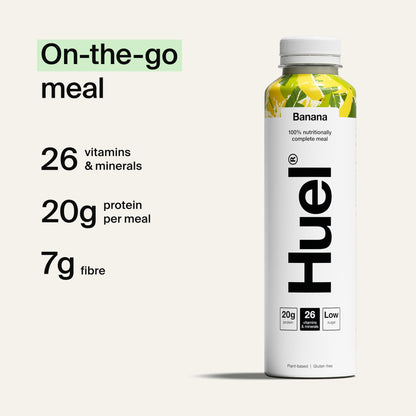 Huel Ready-to-drink Meal, Protein Shakes, Pre-Portioned Meal, 20g of Protein per Bottle, Rich in Essential Vitamins, Minerals and Fibre Meal Replacement Shake