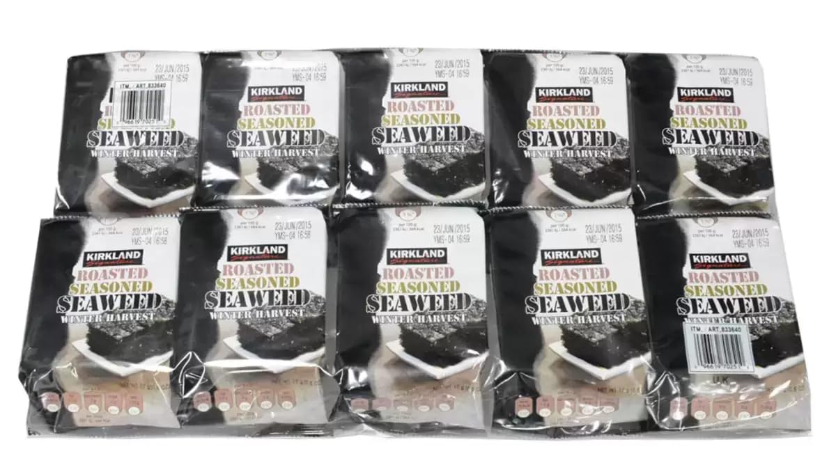 Kirkland Signature Roasted Seasoned Seaweed, 10 x 17g