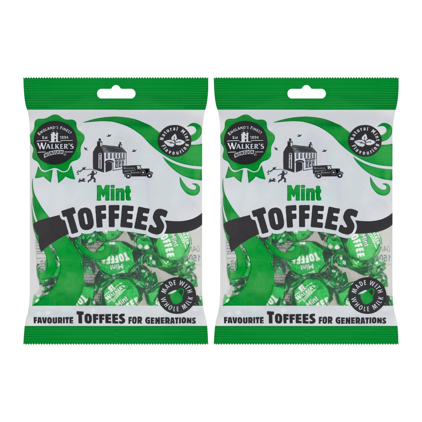 Walker's Nonsuch Mint Toffees 150g Bag (Pack Of 3) New by Walker's Nonsuch