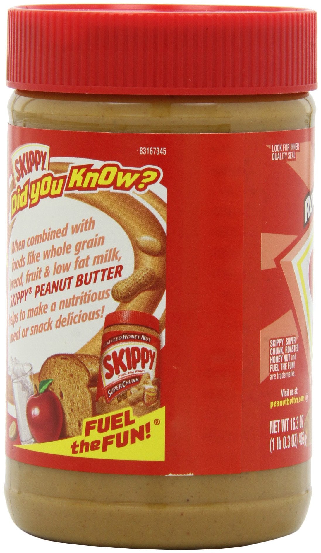 SKIPPY Peanut Butter, Roasted Honey Nut Super Chunk, 16.3-Ounce Jars (Pack of 6)