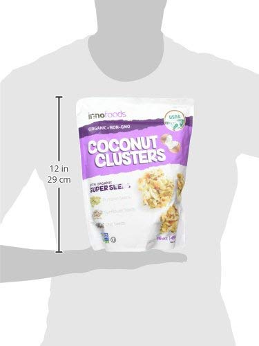 InnoFoods Coconut Clusters with Organic Super Seeds (Pumpkin; Sunflower & Chia Seeds) (Single Bag - 18 oz.)