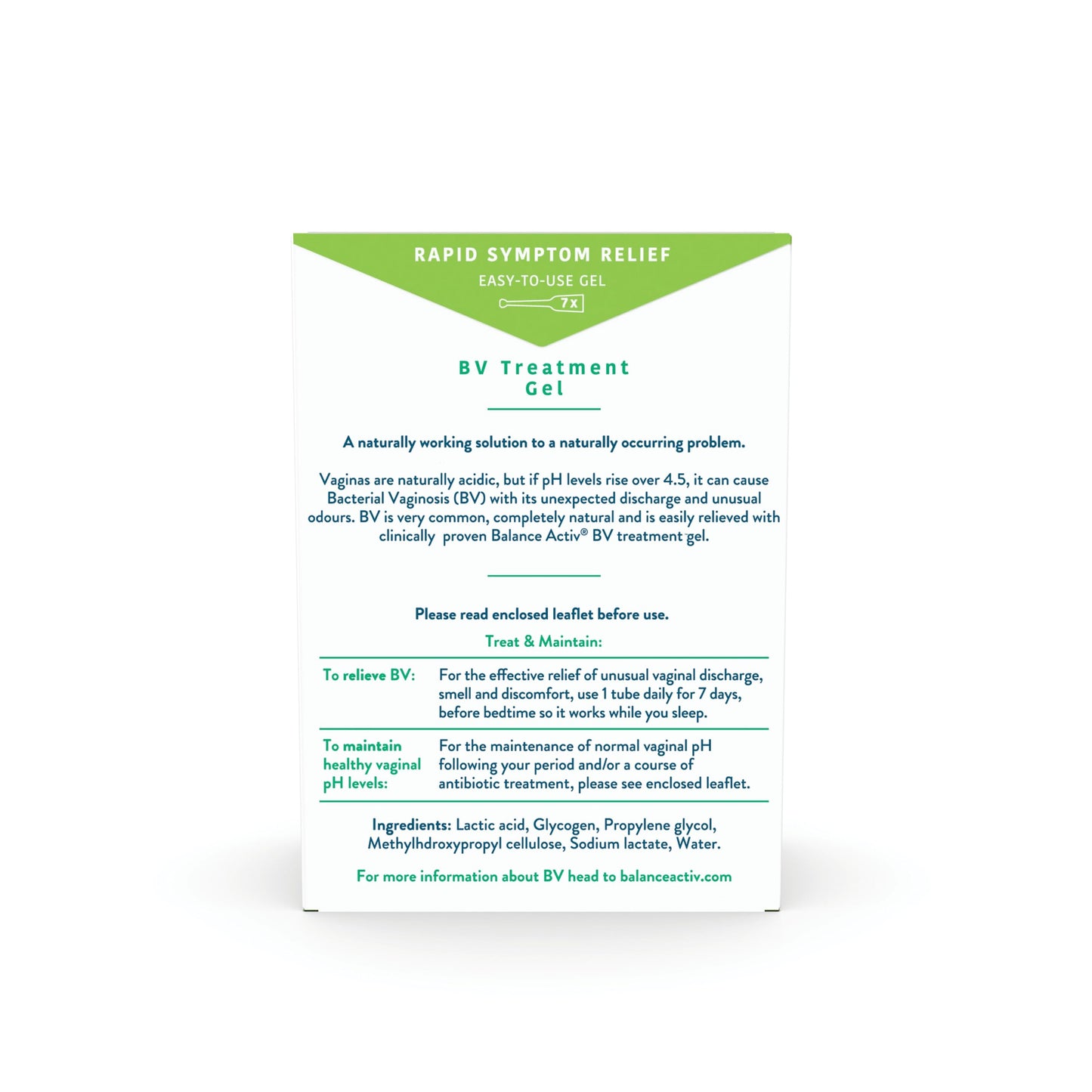 Balance Activ BV Gel, Bacterial Vaginosis Treatment for Women, Works Naturally to Rapidly Relieve Symptoms of Unpleasant Odour, Discomfort & Discharge Associated with BV