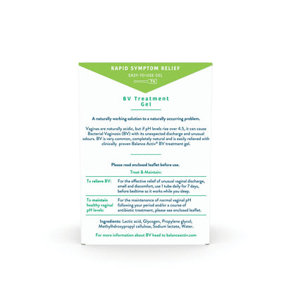Balance Activ BV Gel, Bacterial Vaginosis Treatment for Women, Works Naturally to Rapidly Relieve Symptoms of Unpleasant Odour, Discomfort & Discharge Associated with BV
