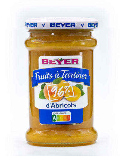 BEYER - Nutriscore A - 3 x Fruit Spreads (Strawberries, Blueberries, Apricots) - 96% Fruit