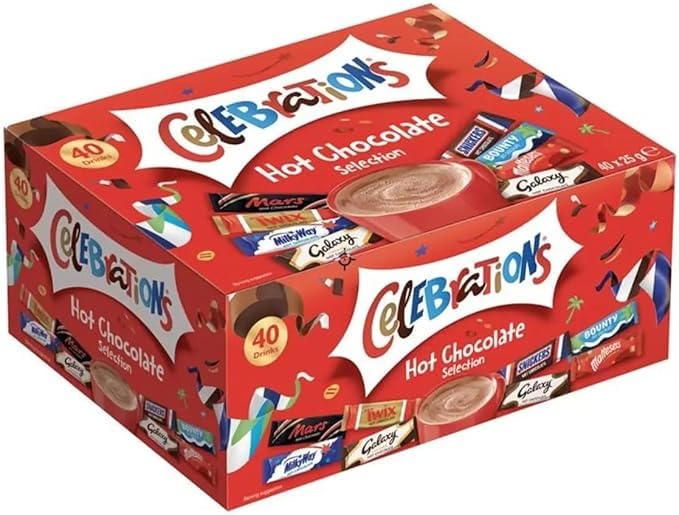 Celebrations Assorted Hot Chocolate Drink Sachets – 40 Pack (1 kg)