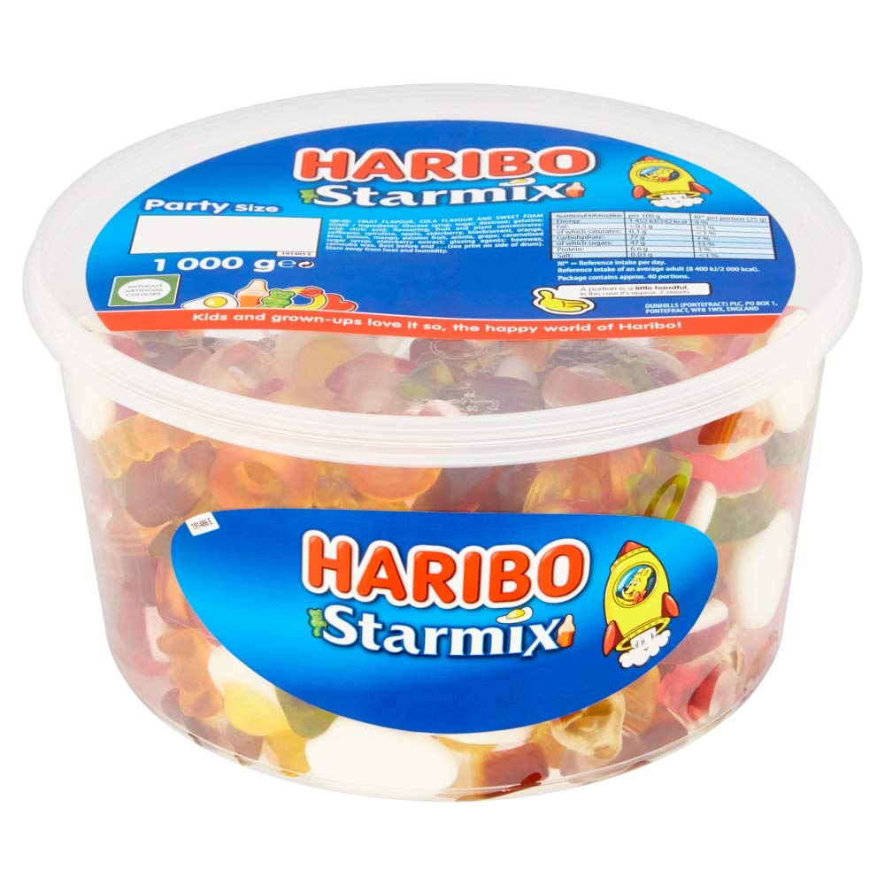 Haribo Starmix 1kg sweets party tub star mix