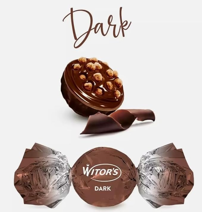 Witor's Italian Taste Assorted Milk Chocolate Truffles, Hazelnut and Stracciatella Filling, Cremona 1959