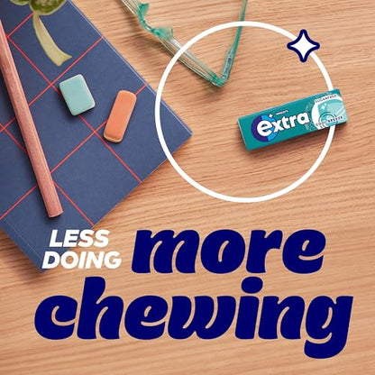 Wrigley Extra Chewing Gum Sugar Free, Cool Breeze Flavour, 30 Packs of 10